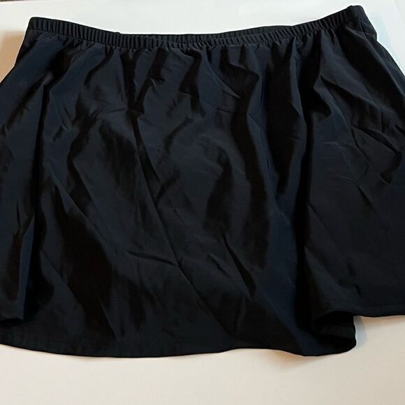 SWIM SOLUTIONS Plus Size Swim Skirt swimsuit black size 22W New - Picture 6 of 8